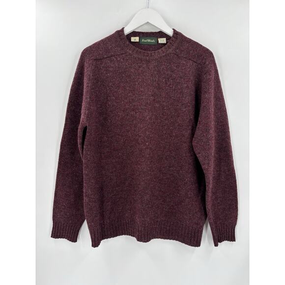 Four Winds Vintage Sweater Mens Large Red 100% Shetland Wool 80s 90s Pullover - Picture 1 of 16